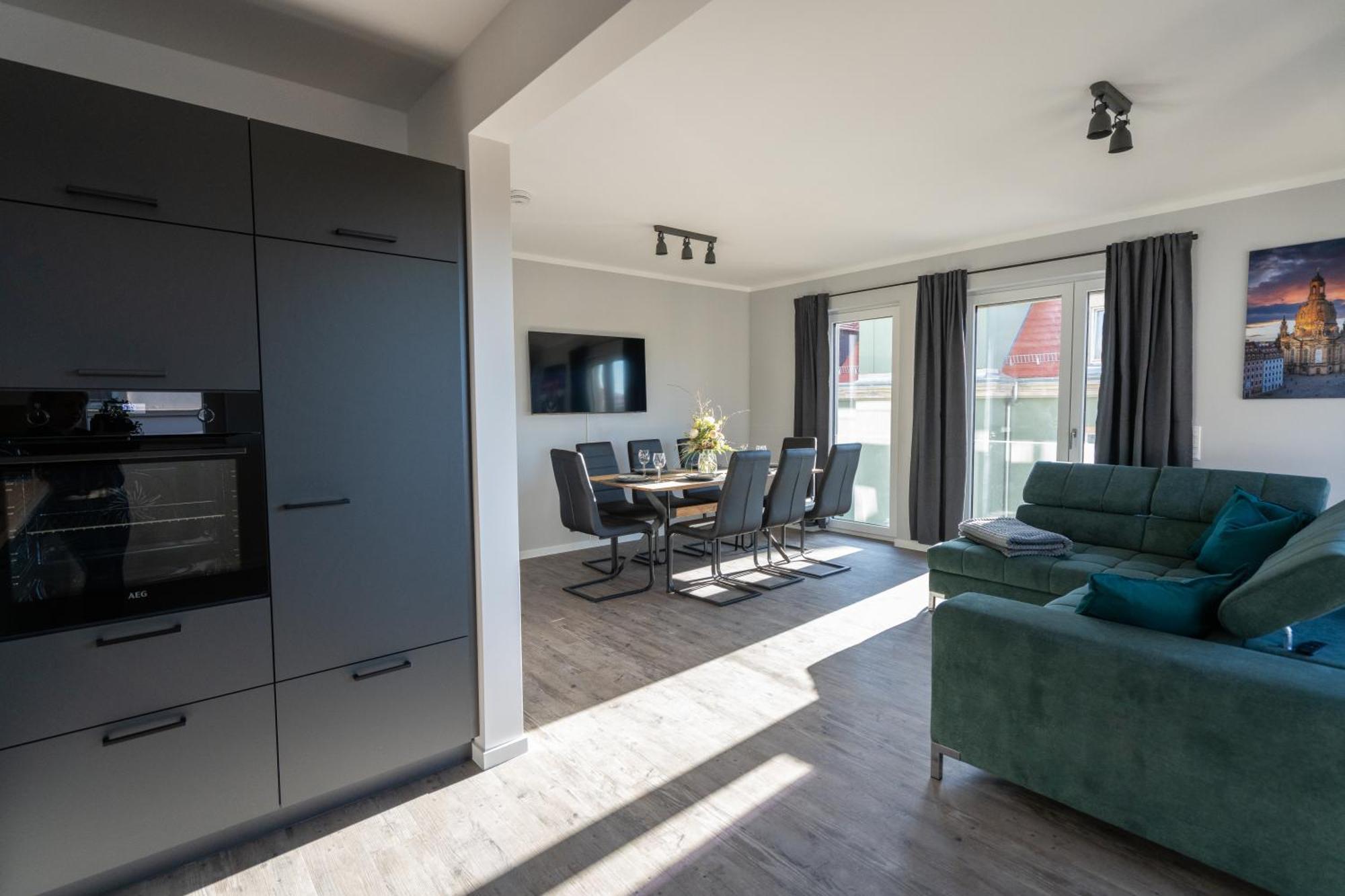 Supreme City Dream Mit Terrasse Und Parkplatz - 110M² Drážďany Exteriér fotografie
