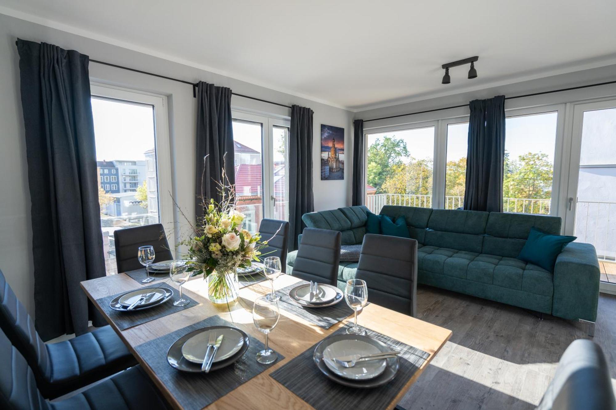 Supreme City Dream Mit Terrasse Und Parkplatz - 110M² Drážďany Exteriér fotografie
